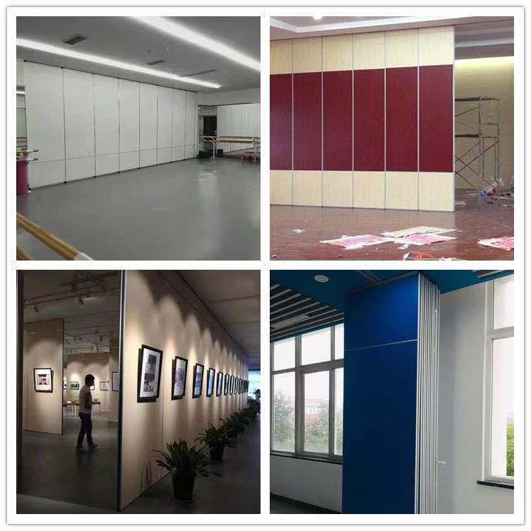 山東酒店活動隔斷,吊軌道隔斷工程